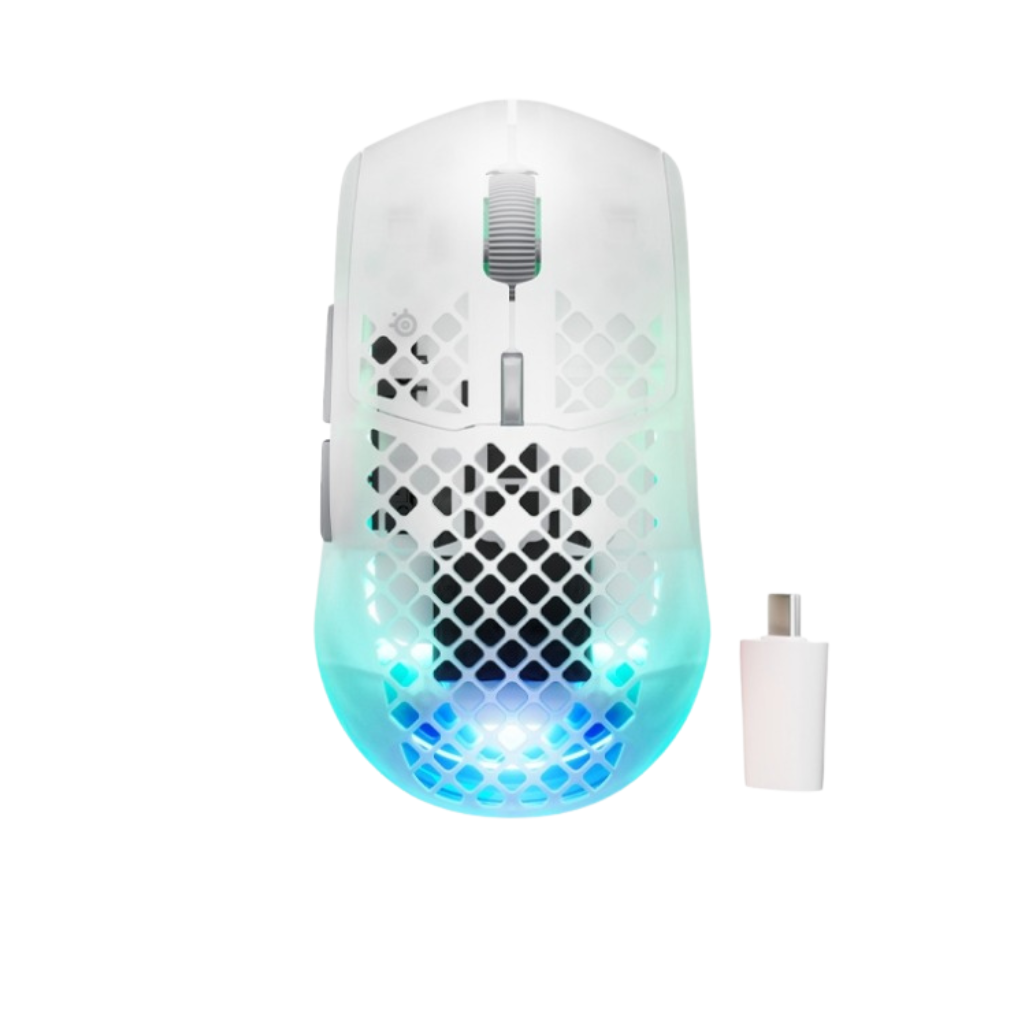 เม้าส์เกมมิ่งไร้สาย STEELSERIES AEROX 3 WIRELESS GEN 2 - GHOST_0